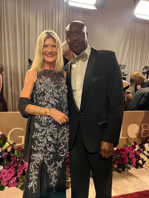Anna Karolina Heinrich & Delroy Lindo at the Golden Globes 2026